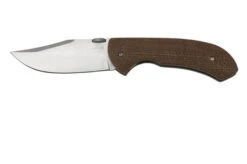 Böker Plus Pocket Bowie 01BO508, D2, Natural Micarta Pocket Knife, Chuck Gedraitis Design