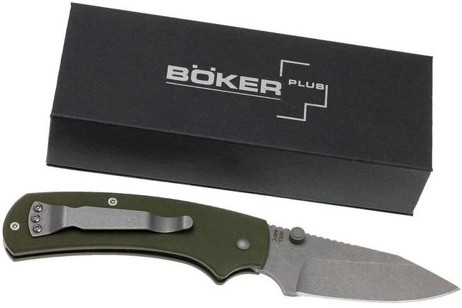 Böker Plus XS, OD-green Slipjoint Pocket Knife 10 Böker Plus XS, OD-green Slipjoint Pocket Knife - Image 8