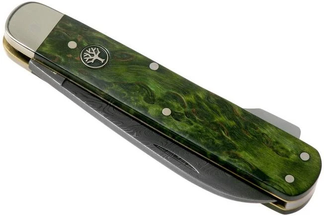 Böker Mono Damascus, Curly Birch Green 118030DAM Hunting Knife 6 Böker Mono Damascus, Curly Birch Green 118030DAM Hunting Knife - Image 4