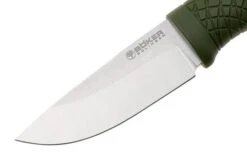 Böker Manufaktur Bronco Mini Saber 121501 Stonewashed 3V, Green TPE, Bushcraft Knife -Böker Store BO121501 03 boker