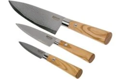 Böker Damast Olive 3-piece Knife Set, 130440SET -Böker Store BO130440SET 03 boker bo130440set 03