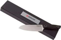 Böker 131266 Saga Santoku Knife 16 Cm, Blue Satin Finish -Böker Store BO131266 07 boker saga satin bo131266 07