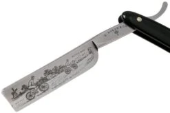 Böker Manufaktur Bicycle Race, Black Synthetic 140223 Straight Razor -Böker Store BO140223 03 boker