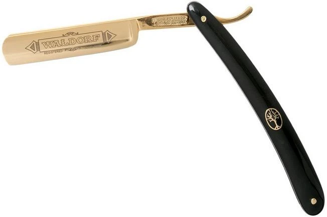 Böker Manufaktur Waldorf 24 Karat Gold 5/8" Straight Razor 140321 3 Böker Manufaktur Waldorf 24 Karat Gold 5/8" Straight Razor 140321