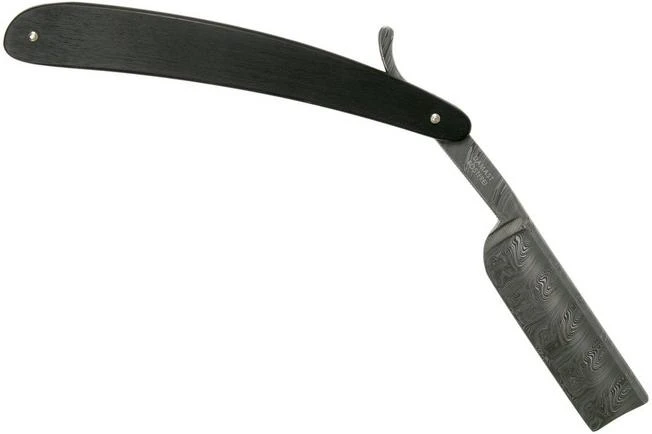 Böker Manufaktur Ebony Damascus Straight Razor 140609DAM 4 Böker Manufaktur Ebony Damascus Straight Razor 140609DAM - Image 2