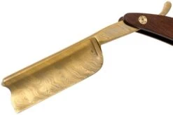 Böker Manufaktur Master Cutter Damascus Gold, Desert Ironwood 140801DAM Straight Razor -Böker Store BO140801DAM 03 boker