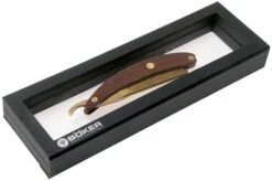 Böker Manufaktur Master Cutter Damascus Gold, Desert Ironwood 140801DAM Straight Razor -Böker Store BO140801DAM 06 boker