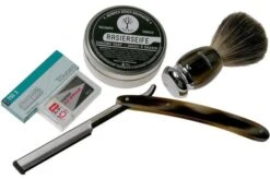 Böker Barberette Horn Set 140905SET Shaving Set With Shavette